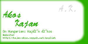 akos kajan business card